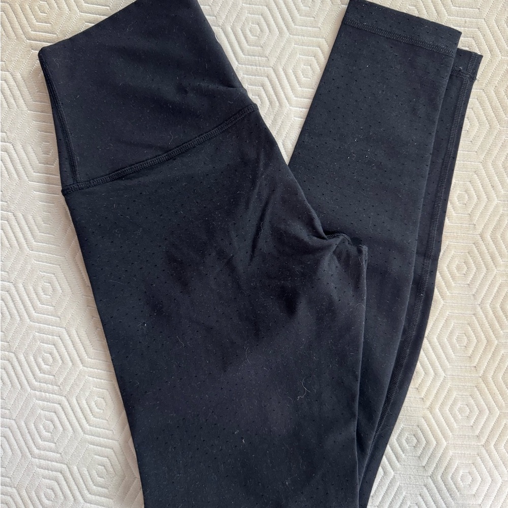 lululemon athletica Black Leggings with textured dots